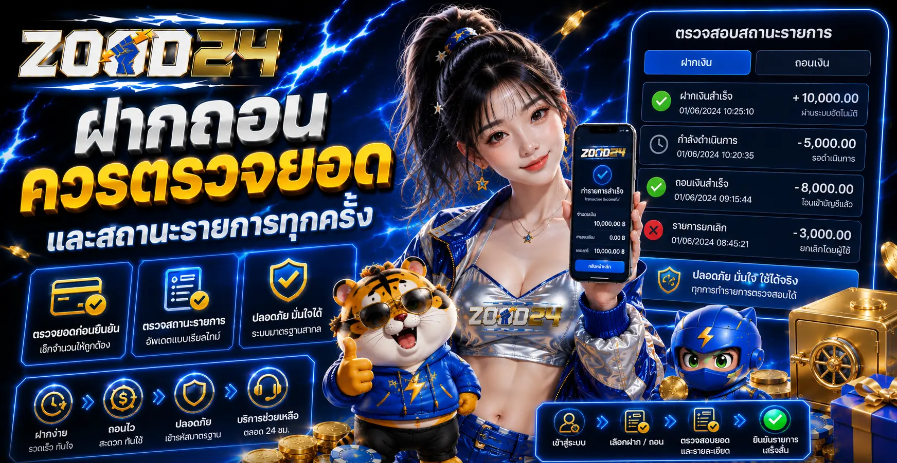 ฝากถอนควรตรวจยอดและสถานะรายการทุกครั้ง