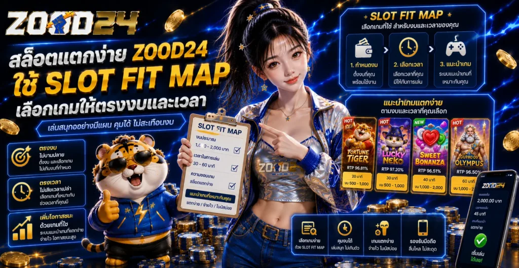 สล็อตแตกง่าย zood24 ใช้ Slot Fit Map เลือกเกมให้ตรงงบและเวลา